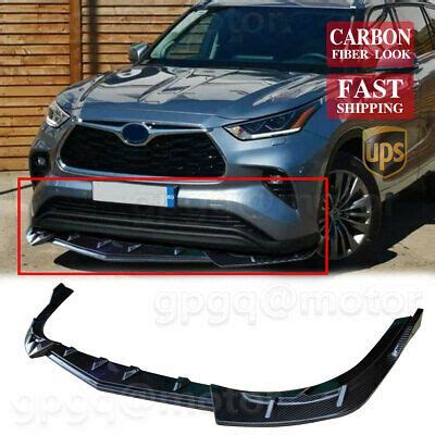 Carbon Fiber Front Bumper Lip Spoiler Protector For Toyota Highlander