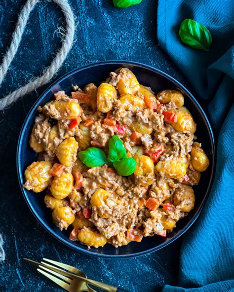 Gnocchi Pfanne Mit Hackfleisch Und Paprika