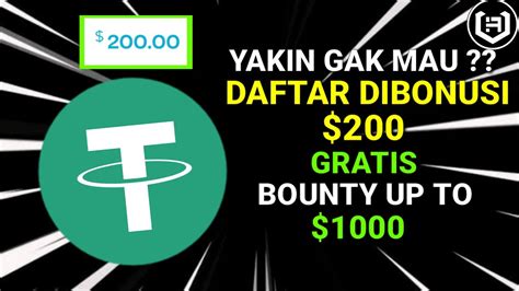 WOW USDT MINING DAFTAR OTOMATIS GET BONUS 200 GRATIS GET BOUNTY