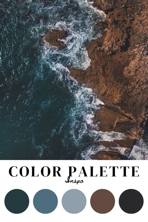 ocean  rocks inspired color palette ocean color palette earth