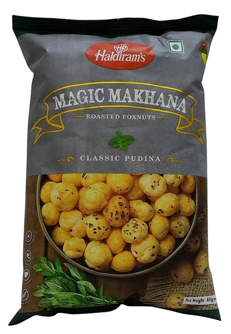 Haldirams Magic Makhana Roasted Foxnuts Classic Pudina 40g Amazon