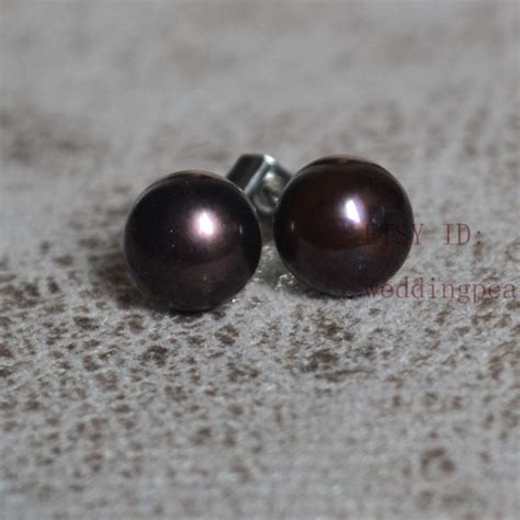 Black Pearl Earrings - Etsy