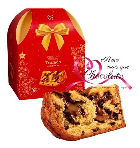 Panettone Trufado Frutas 580g Cacau Show Natal Presente Frete grátis