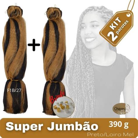 Kit Super Jumbos Cherey Cor F B Preto Loiro Mel Gramas