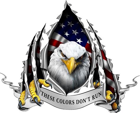 American Flag Eagle Rip These Colors Dont Run Decal Etsy