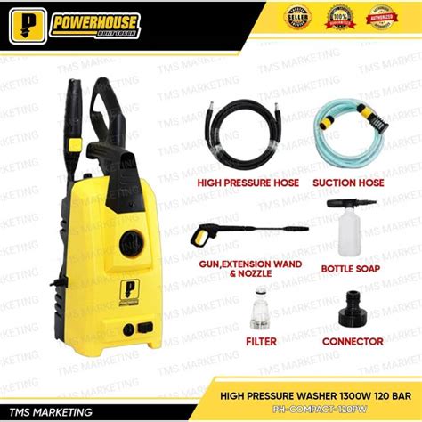 Powerhouse 120 Bar High Pressure Washer Sprayer 1300w Ph Compact 120pw Lazada Ph