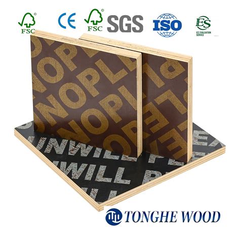 Mm Phenolic Glue Hardwood Core Film Faced Plywood Formwork For Middle