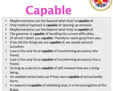 Sentences For Capable Archives - English Grammar Here