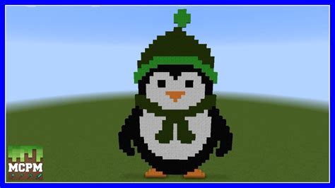 How To Build A Penguin Pixel Art In Minecraft Youtube