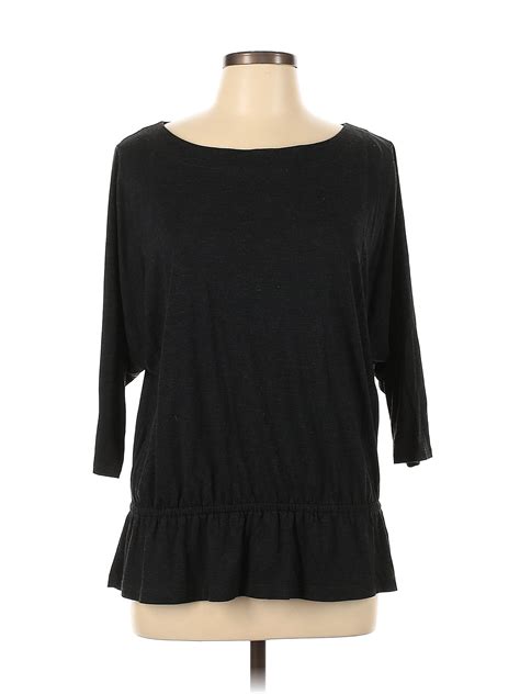 Ann Taylor Loft Black Short Sleeve Top Size L 72 Off Thredup