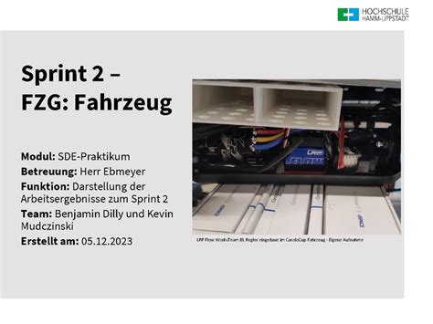 Datei Praesentation Sprint2 FZG SDE Team 2023 2024 Pdf HSHL Mechatronik