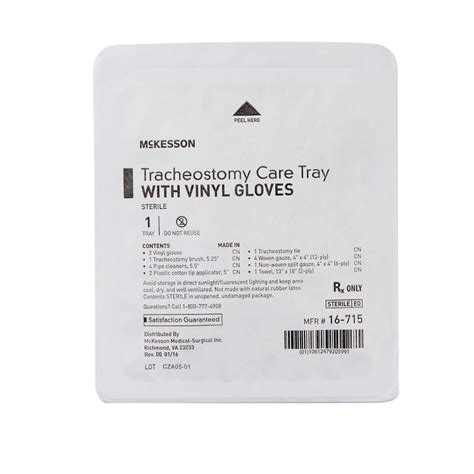 Mckesson Tracheostomy Care Tray Sterile Riteway Medical