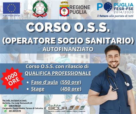 CORSO DI OPERATORE SOCIO SANITARIO SICUR A L A S R L