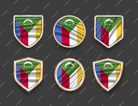 premium vector set  flags  frames   frame shapes