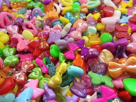 Bright Acrylic Bead Mix For Kandi Bracelets Piece Set Of Mixed