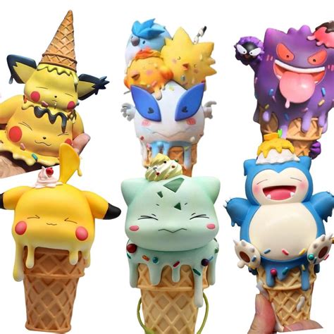 Anime Pokemon Anime Figures Gengar Pikachu Snorlax Psyduck Bulbasaur