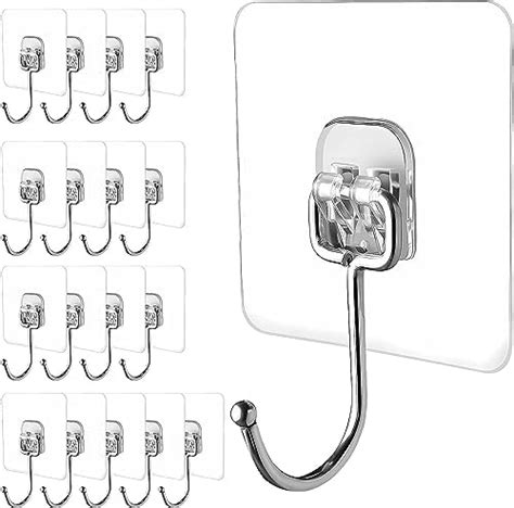 Amazon CZBZYMYYY Adhesive Utility Hooks 18 Pack Wall Hooks For