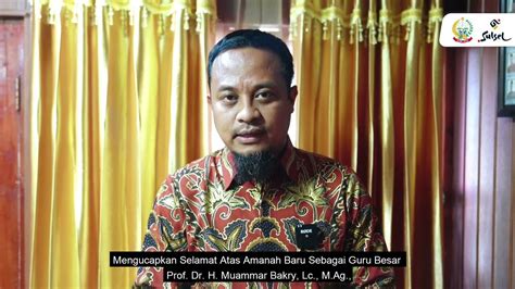 Testimoni Gubernur Sulawesi Selatan Untuk Prof Dr Muammar Bakry Lc