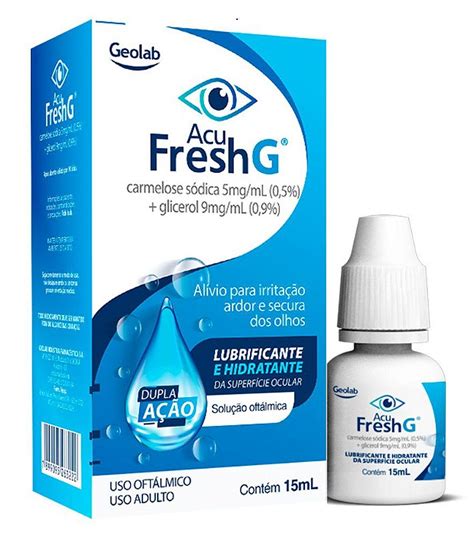 Lubrificante Ocular Acu Fresh G 15ml Resilifarma Saúde em primeiro