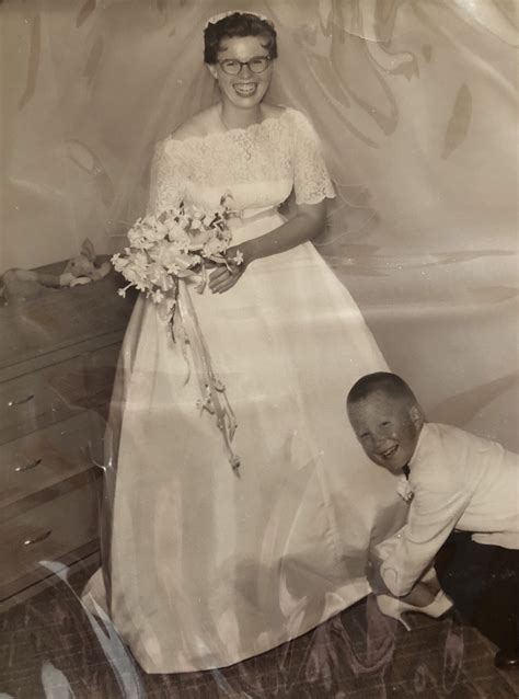 My Grandma On Her Wedding Day 1960 She Made Her Own Dress R