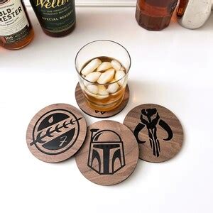 Custom Star Wars Coaster Set Star Wars Wood Decor Star Wars Gift Him