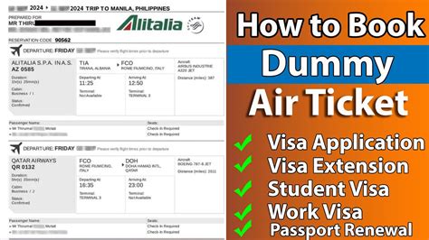 How To Book Dummy Ticket For Visa Application How To Book A Flight