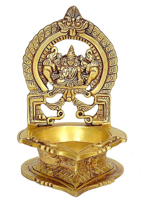 Buy Dattatreya Goddess Lakshmi Ashtalakshmi Pure Brass Vilakku Diya