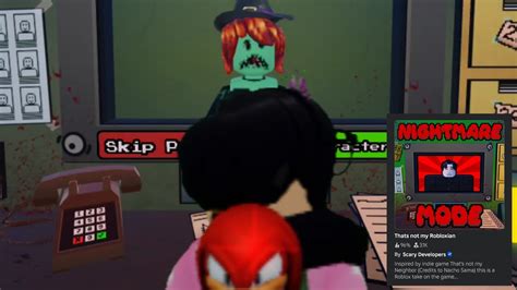 Roblox Thats Not My Robloxian Part 4 Nightmare Mode Youtube