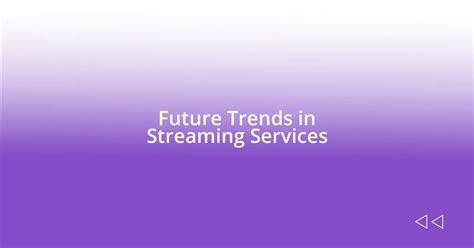 My Thoughts On Streaming Services — Za