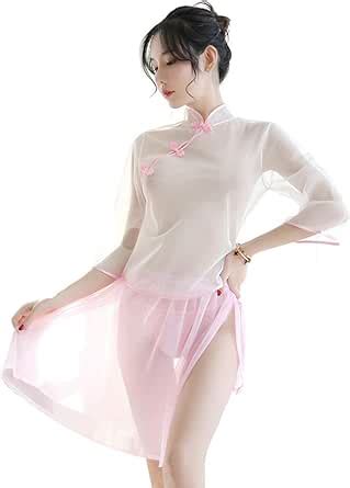 Amazon StarDY Women S Sexy Lingerie Chinese Cheongsam Babydoll Lingerie Sheer Hanfu Dress