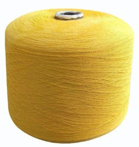 Ring Spun Ply Yellow Polyester Cotton Yarn For Knitting Count