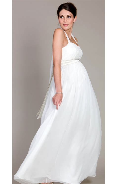 Alya Lace Maternity Wedding Dress Long Maternity Wedding Dresses