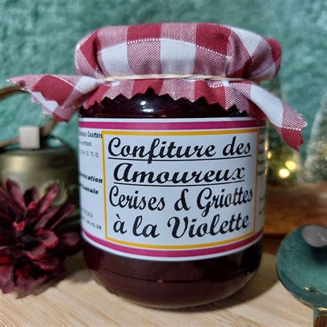 Confiture des amoureux Cerises griottes à la violette