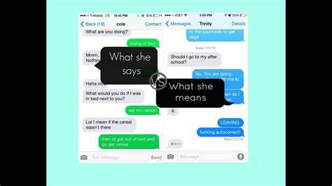 What She Says Vs What She Means Texting Edition Youtube