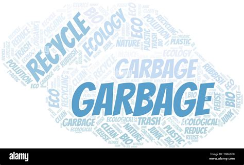 Garbage Word Cloud Wordcloud Made With Text Only Stock Vector Image