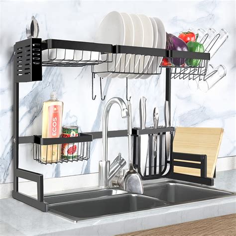 Buy Over Sink Dish Drying Rack For Counter Length And Height Adjustable