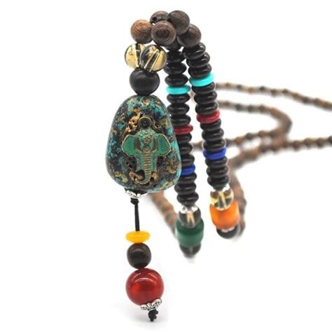 Ethnic Nepal Wood Beads Necklace