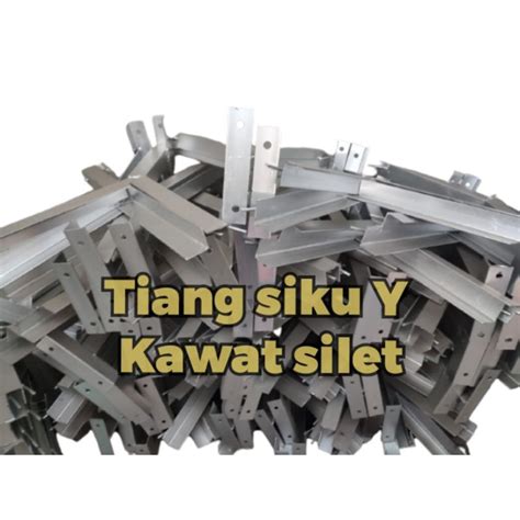 Jual Promo Murah Tiang Besi Siku Y Untuk Dudukan Kawat Silet Shopee