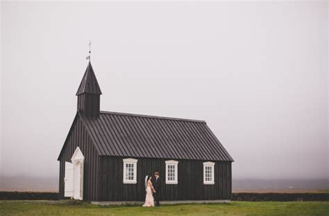 Intimate Black Church Wedding in Iceland: Jen + Jacob