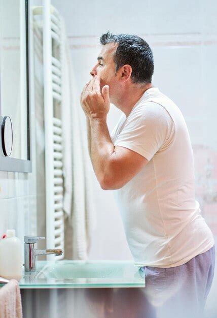 Premium Photo Side View Of Mature Man Wearing Domestic Clothes
