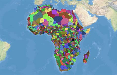 Map of Africa using ethnically drawn borders, rather than those drawn ...