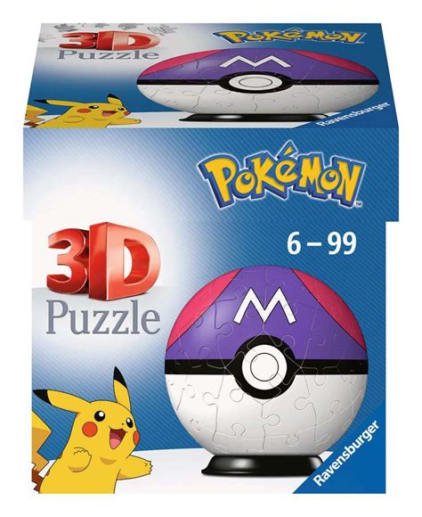 PB POKÉMON MASTER BALL 54p Puzzle Ball 3D Puzzle Productos es