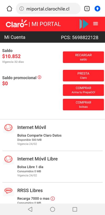 Cómo revisar detalles de consumo