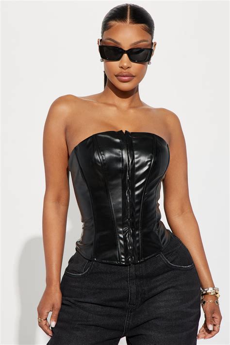 Glam Babe Corset Top Black Fashion Nova Shirts And Blouses Fashion