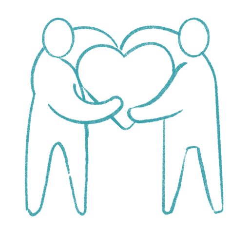 Drawing Of People Holding Hands In A Heart