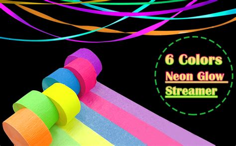 Amazon Feet Glow Crepe Paper Streamers Uv Glow Party Neon