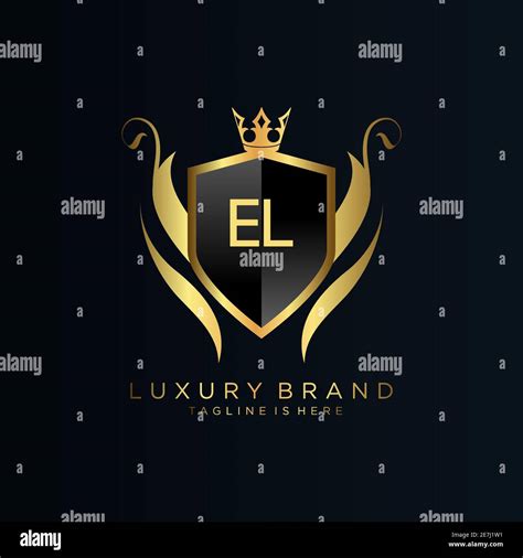 Letter Initial With Royal Templateelegant With Crown Logo Vector