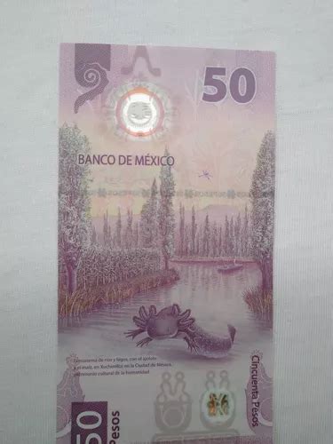 Billete De 50 Pesos Del Ajolote Con Las Manchas De La Tinta En Venta En