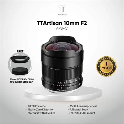 Jual Lensa Ttartisan 10mm F2 Asph Lens Aps C Wide Fujifilm X Shopee