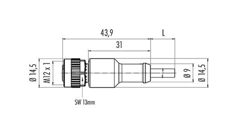 Binder M Female Cable Connector Contacts